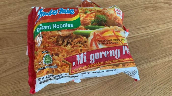 A packet of Indomie Mi Goreng Instant Noodles